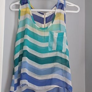 A'gaci striped shell top